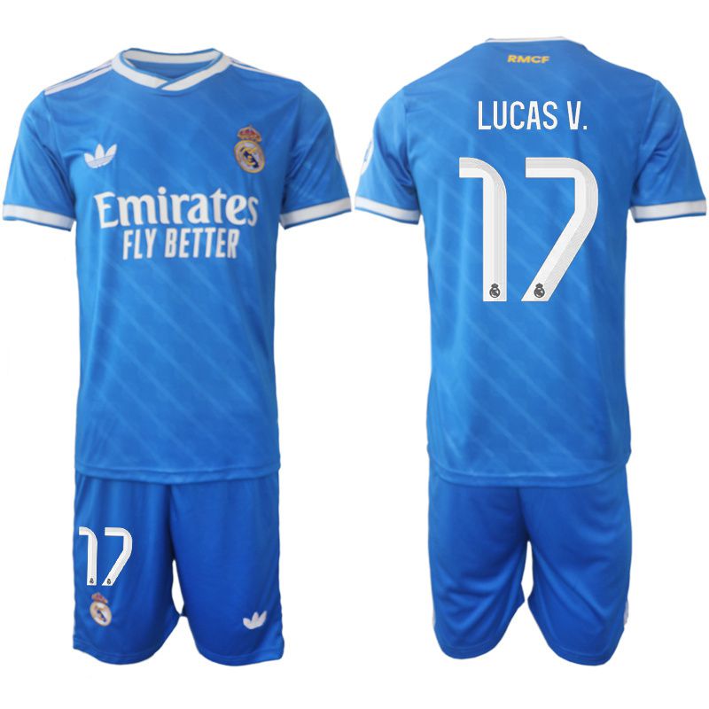 Men 2025-2026 Club Real Madrid away blue #17 Soccer Jersey